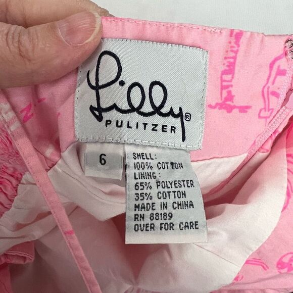 Lilly Pulitzer Pink Cabana Seashell Trim Dress - Picture 4 of 8